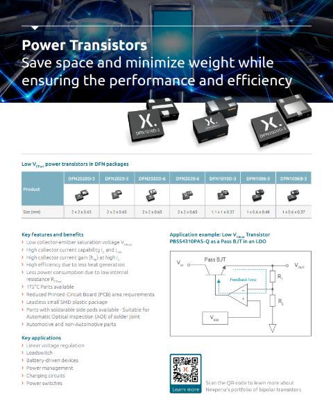 Power transistors in DFN